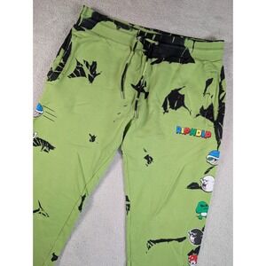 Ripndip Super Sanza‎ Sweatpants Mens Large Green Black Acid Wash Mario Joggers